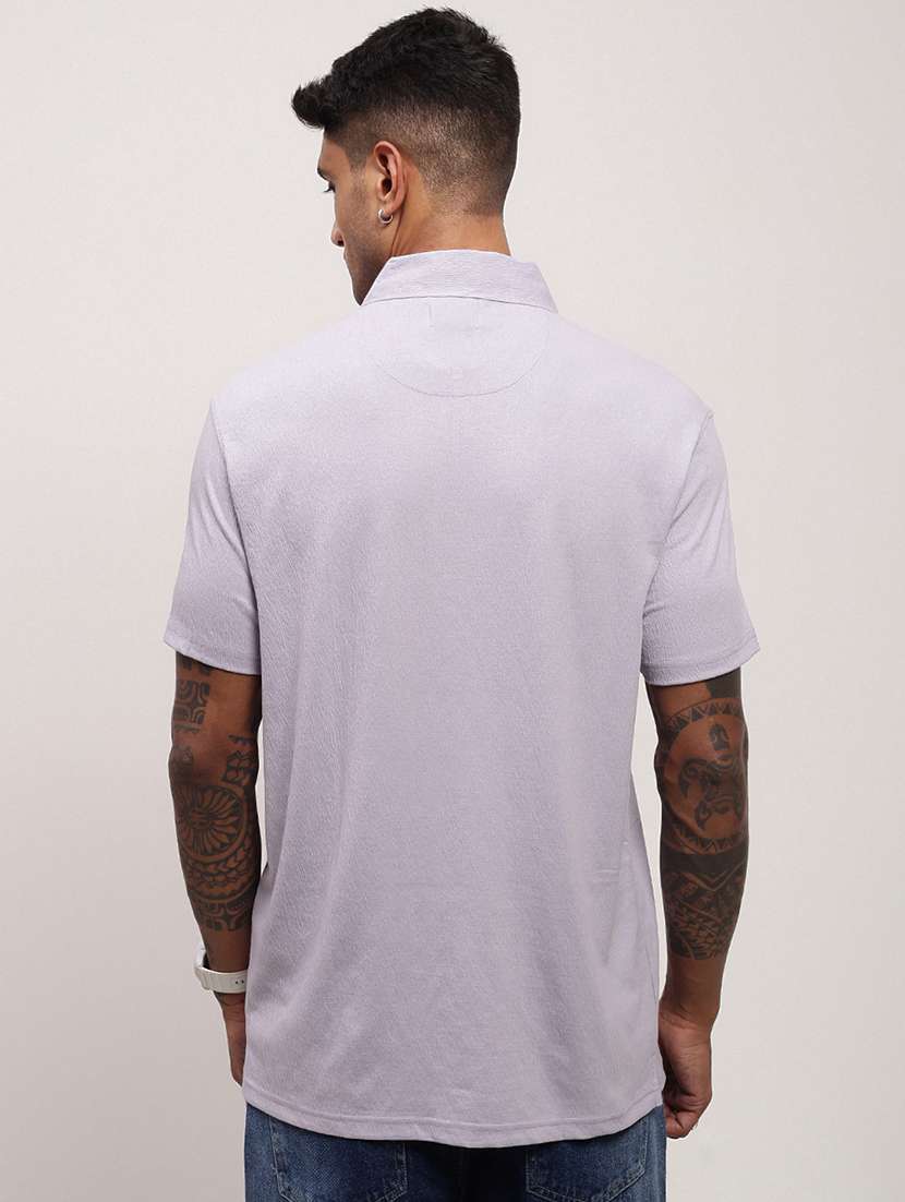 men solid short sleeve polo t-shirt - 21696227 -  Standard Image - 3