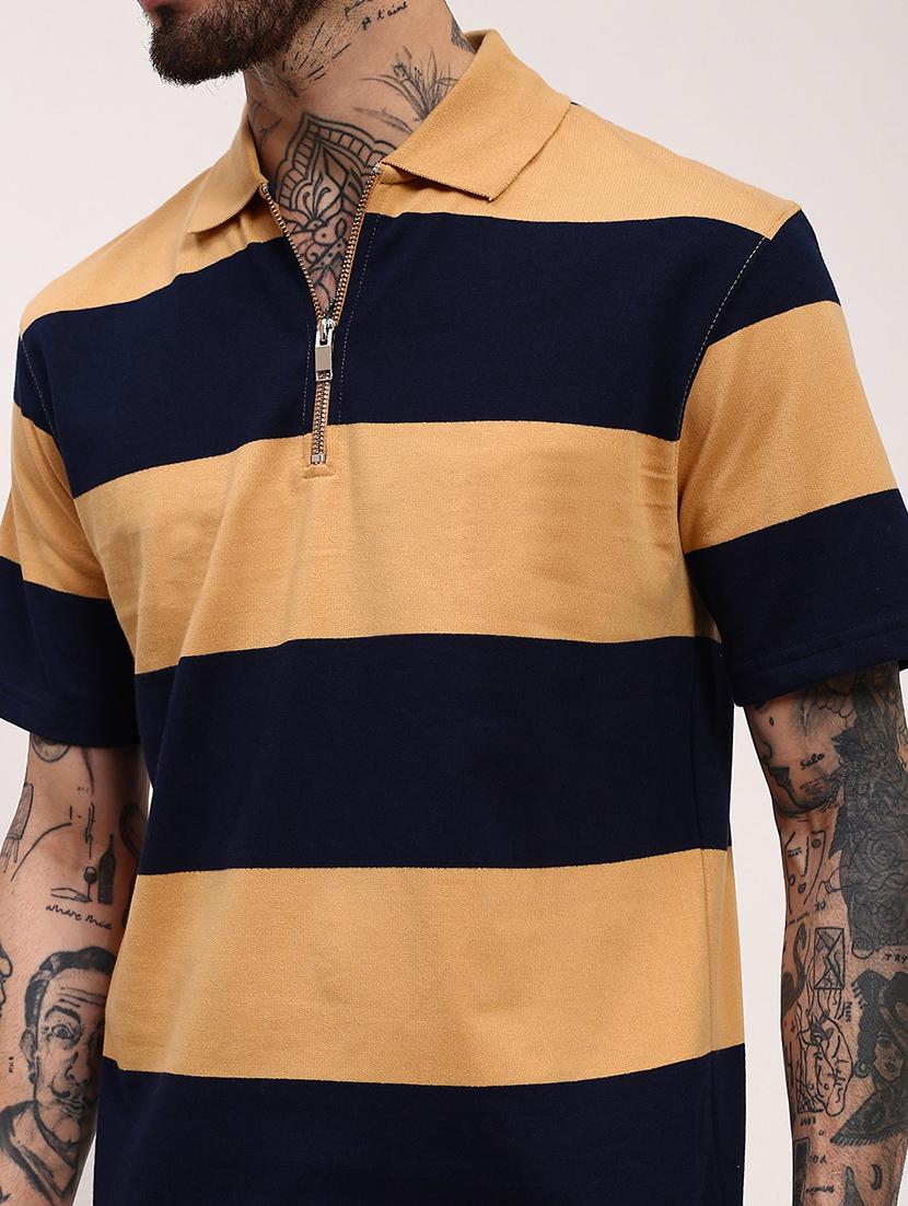 men striped short sleeve polo t-shirt - 21696232 - Standard Image - 5