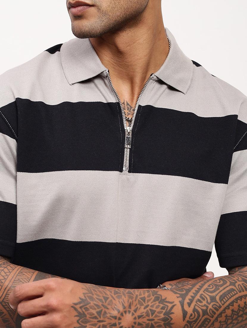men striped short sleeve polo t-shirt - 21696233 - Standard Image - 5