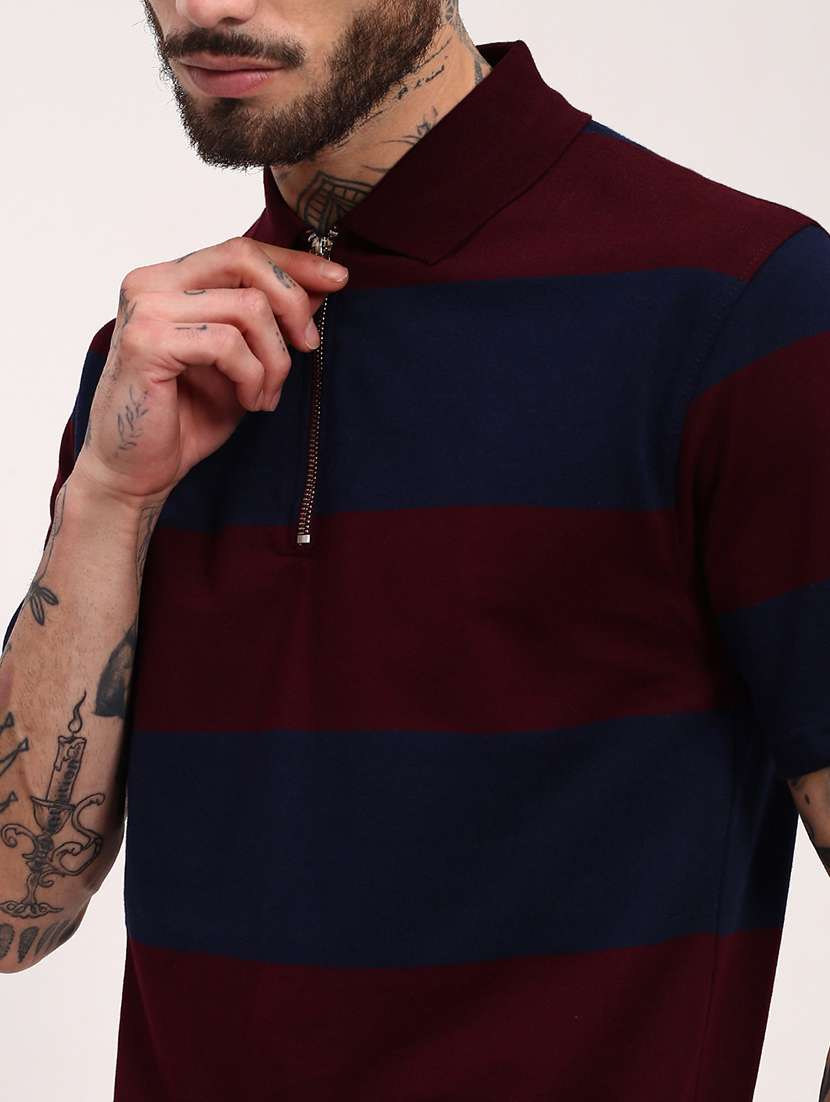 men striped short sleeve polo t-shirt - 21696234 -  Standard Image - 5