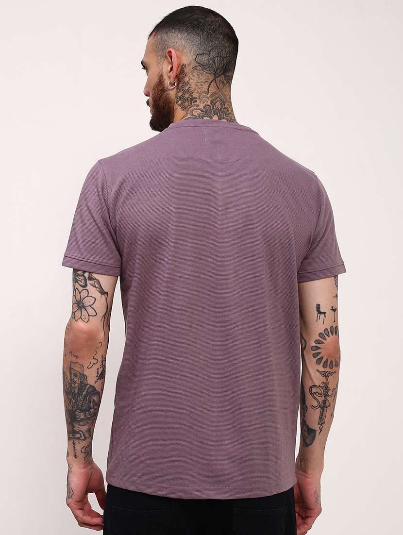 men solid short sleeve slim fit t-shirt - 21696236 -  Standard Image - 3