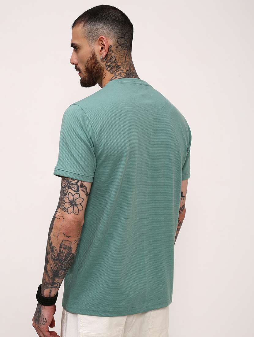 men solid short sleeve slim fit t-shirt - 21696238 -  Standard Image - 3