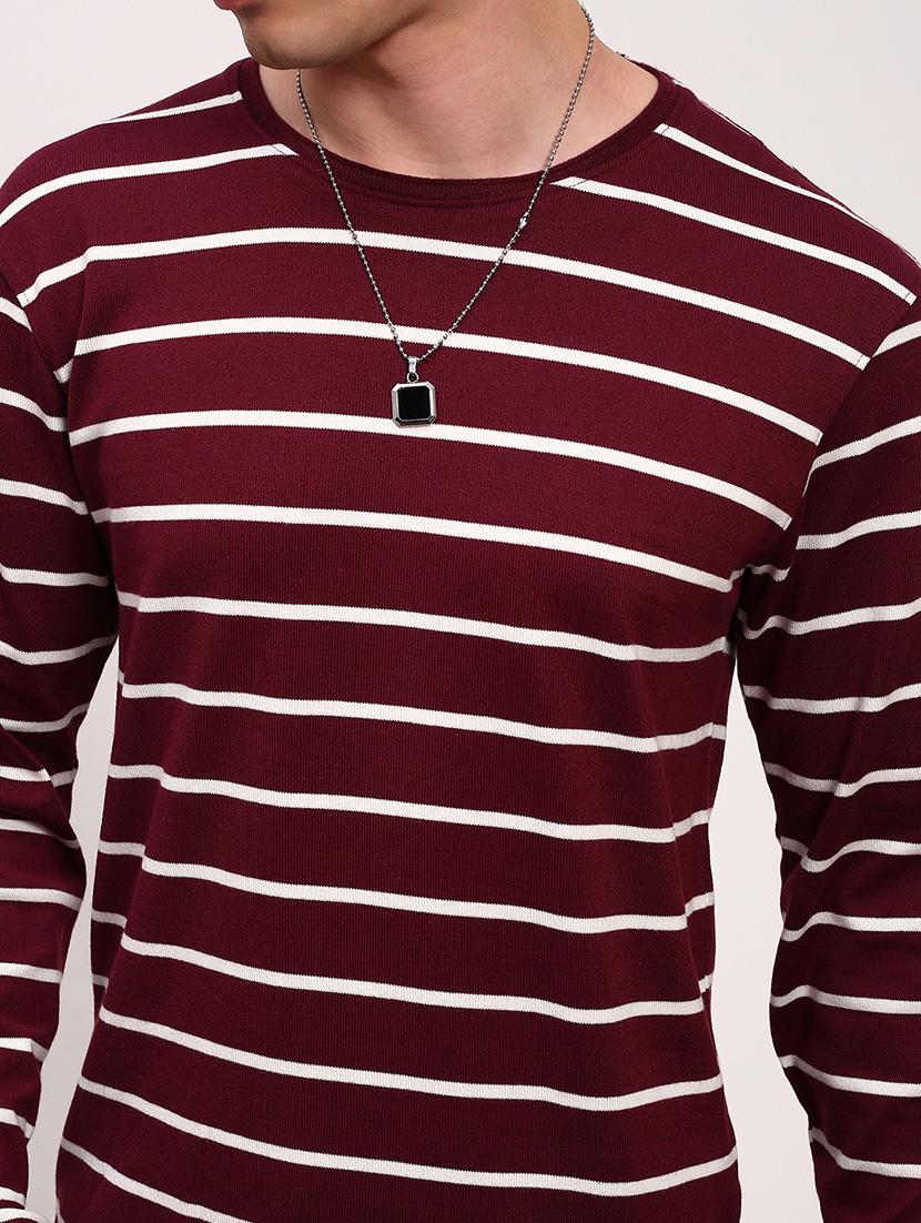 men striped long sleeve slim fit t-shirt - 21696240 - Standard Image - 5