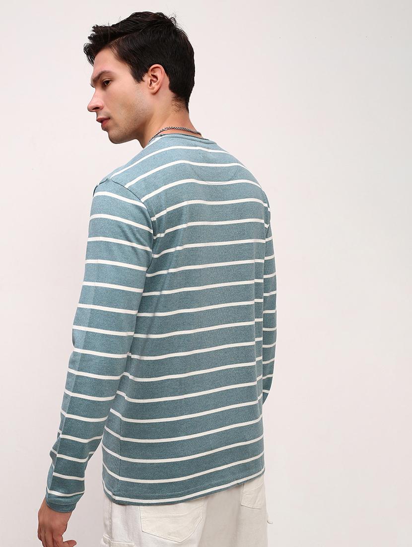 men striped long sleeve slim fit t-shirt - 21696241 - Standard Image - 3