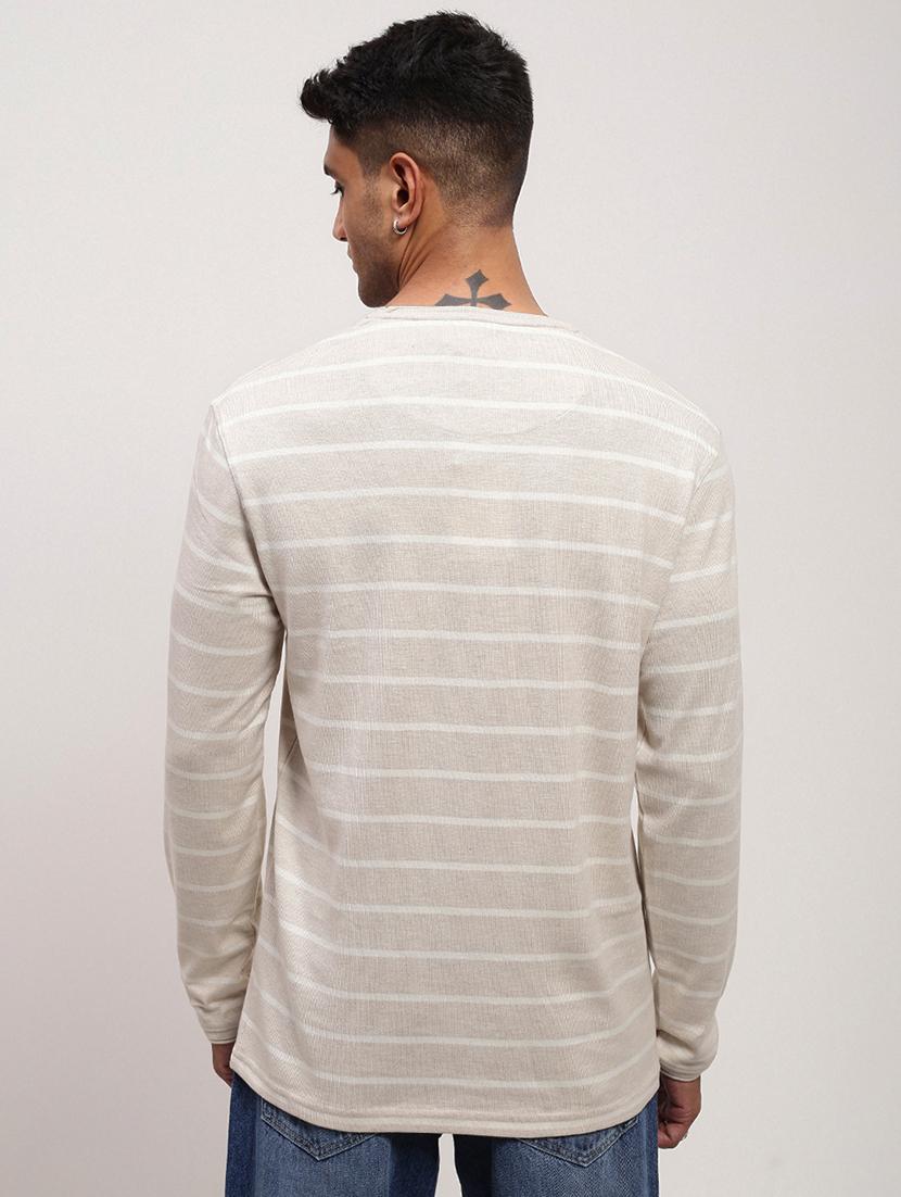 men striped long sleeve slim fit t-shirt - 21696243 - Standard Image - 3