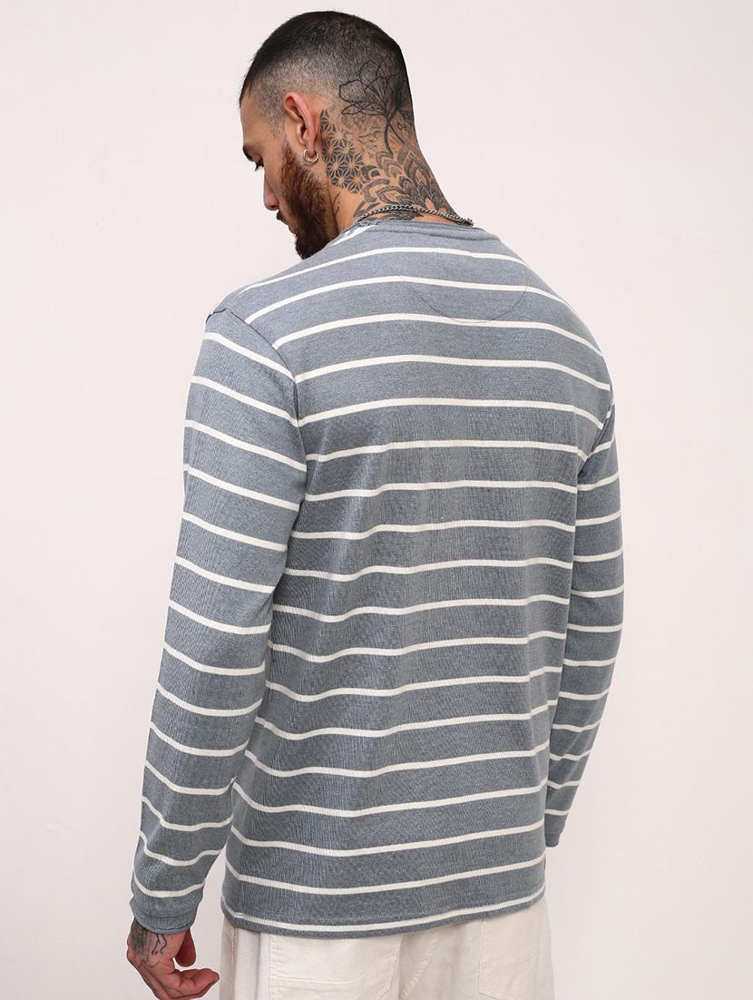 men striped long sleeve slim fit t-shirt - 21696244 - Standard Image - 3