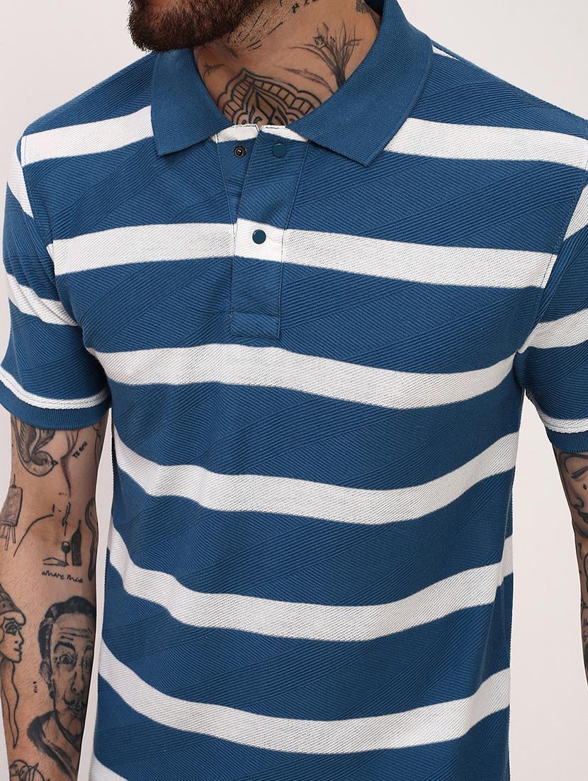 men striped short sleeve polo t-shirt - 21696247 - Standard Image - 5