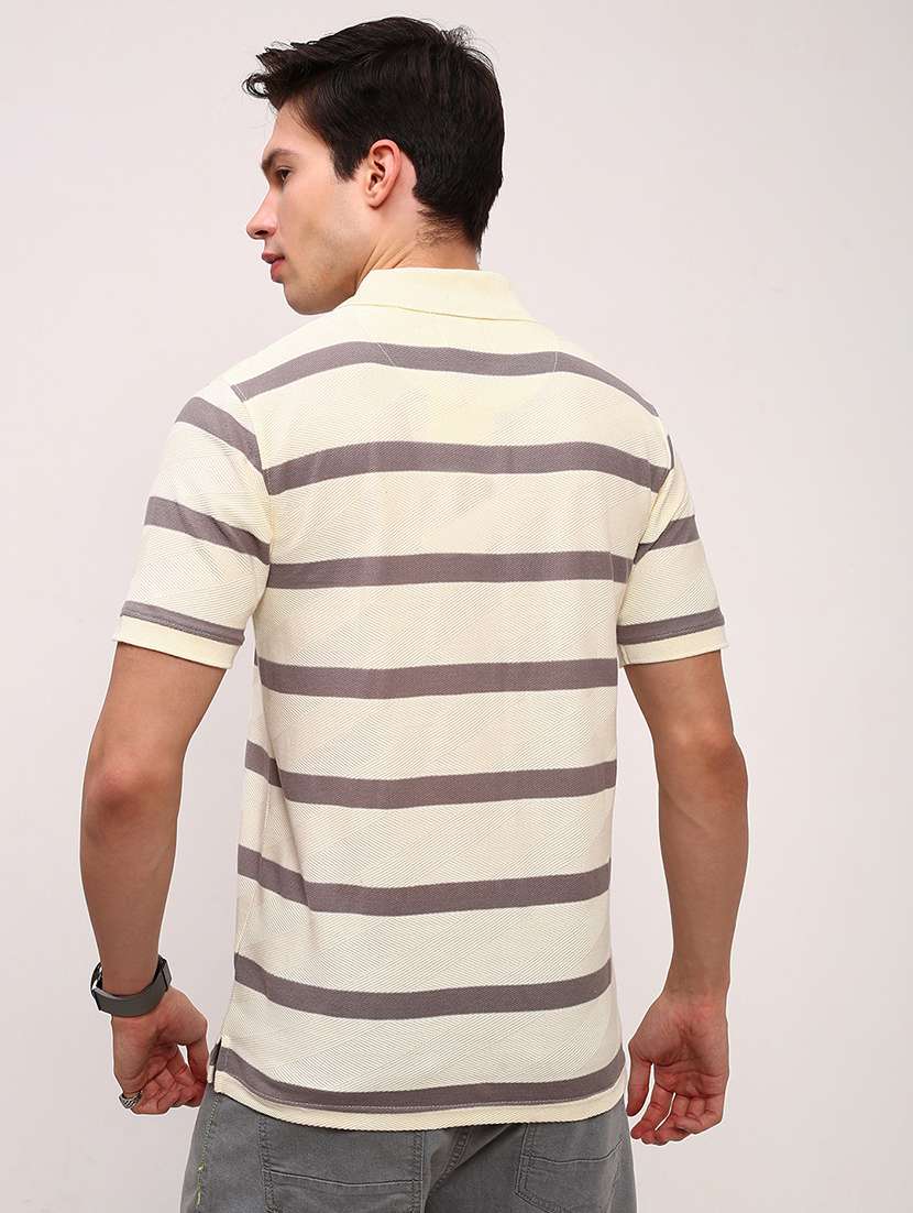 men striped short sleeve polo t-shirt - 21696248 -  Standard Image - 3
