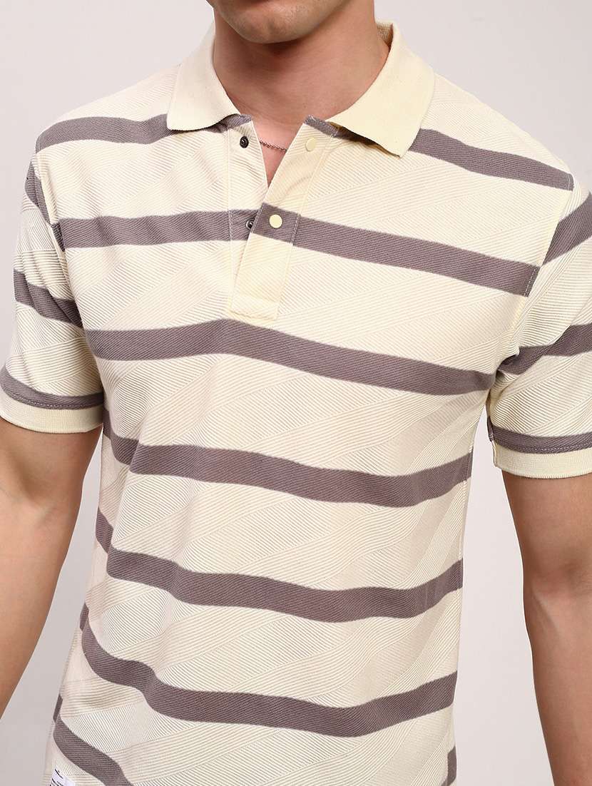 men striped short sleeve polo t-shirt - 21696248 -  Standard Image - 5