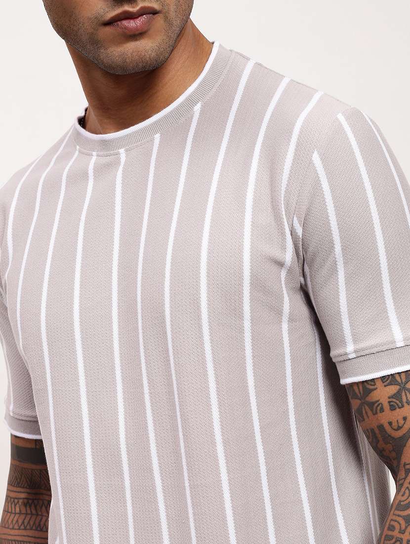 men striped short sleeve slim fit t-shirt - 21696257 -  Standard Image - 5