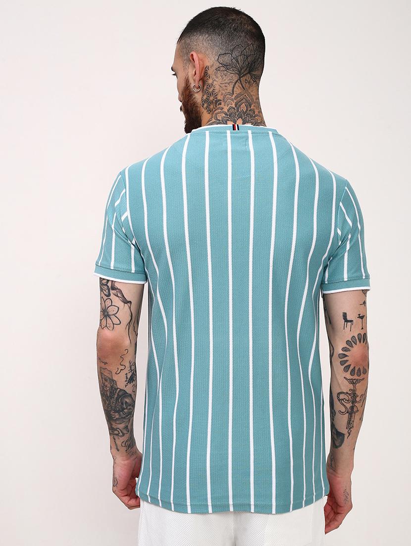men striped short sleeve slim fit t-shirt - 21696259 - Standard Image - 3