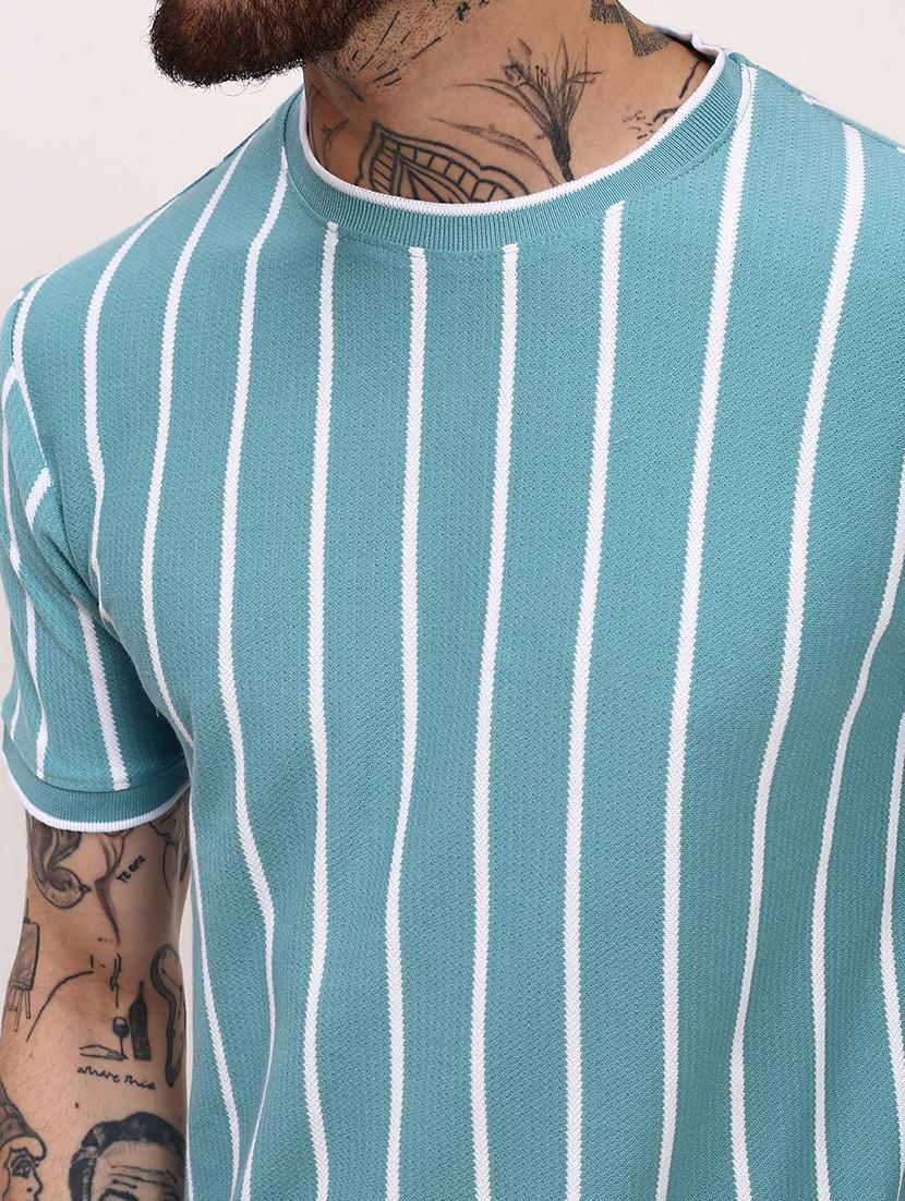 men striped short sleeve slim fit t-shirt - 21696259 - Standard Image - 5