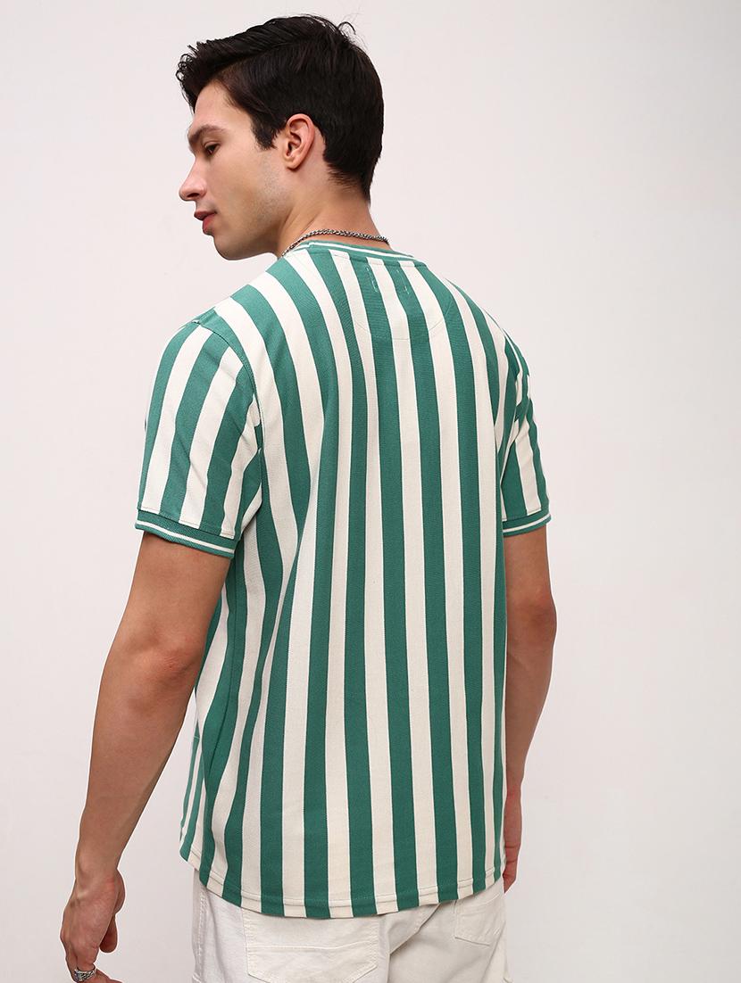 men striped short sleeve slim fit t-shirt - 21696261 - Standard Image - 3