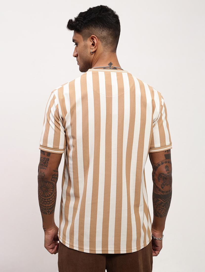 men striped short sleeve slim fit t-shirt - 21696262 - Standard Image - 3