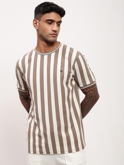 men striped short sleeve slim fit t-shirt - 21696263 -  Standard Image - 0