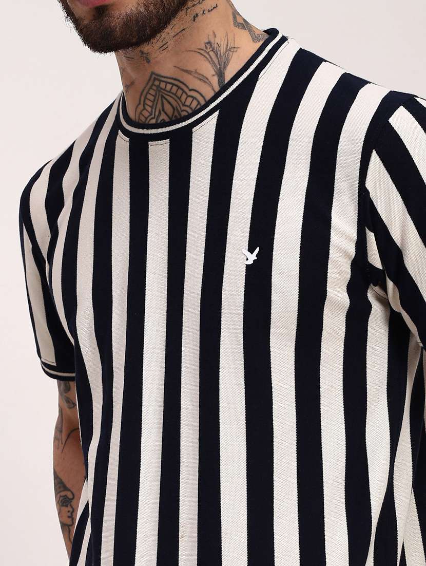 men striped short sleeve slim fit t-shirt - 21696265 - Standard Image - 5