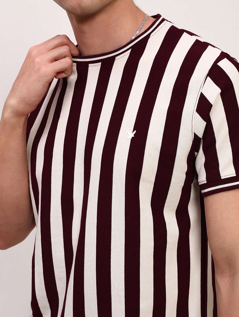 men striped short sleeve slim fit t-shirt - 21696266 -  Standard Image - 5