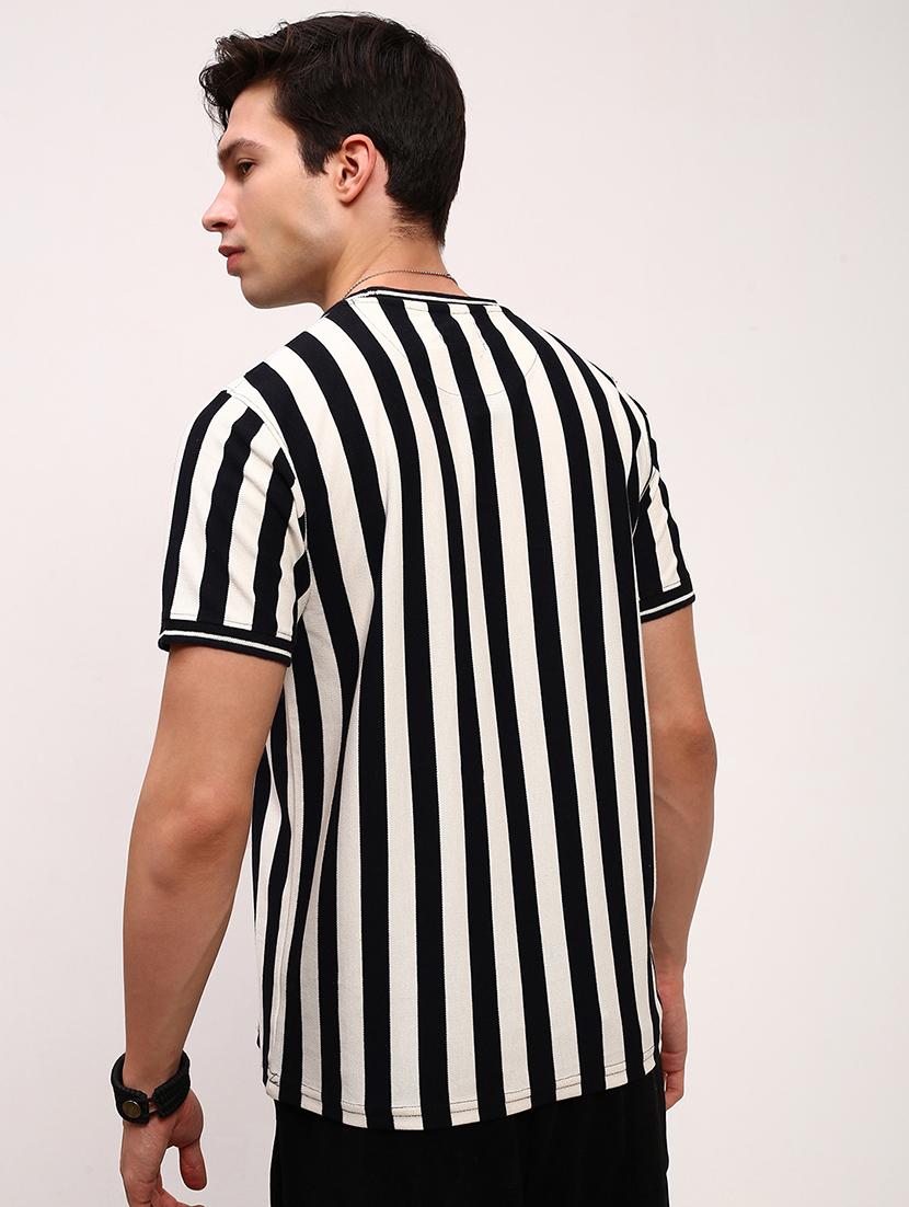 men striped short sleeve slim fit t-shirt - 21696267 - Standard Image - 3