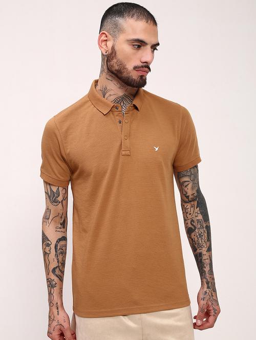 men solid short sleeve polo t-shirt - 21696270 - Standard Image - 0