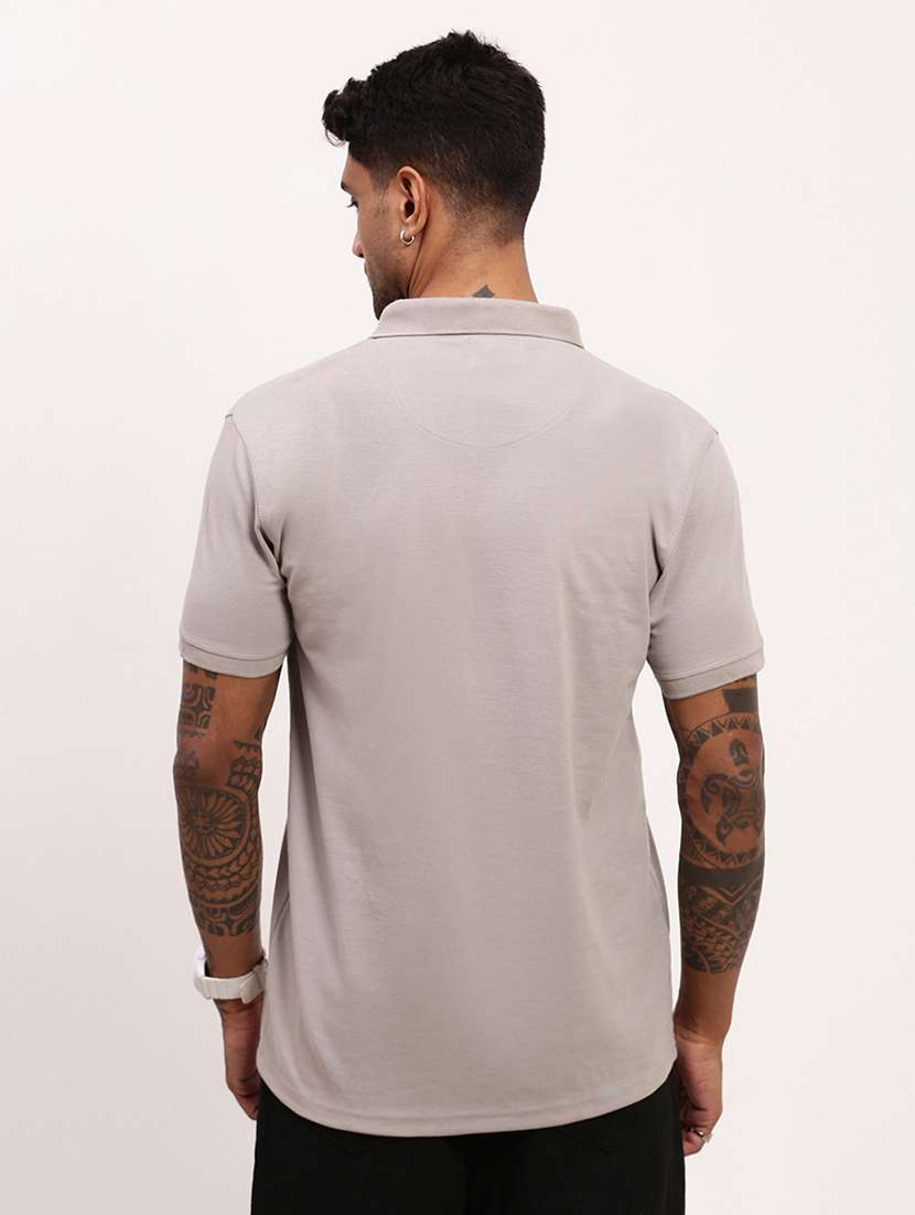 men solid short sleeve polo t-shirt - 21696271 -  Standard Image - 3