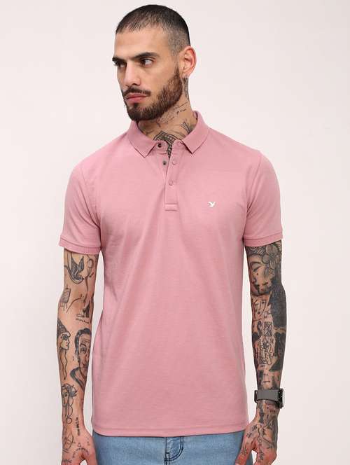 men solid short sleeve polo t-shirt - 21696273 -  Standard Image - 0