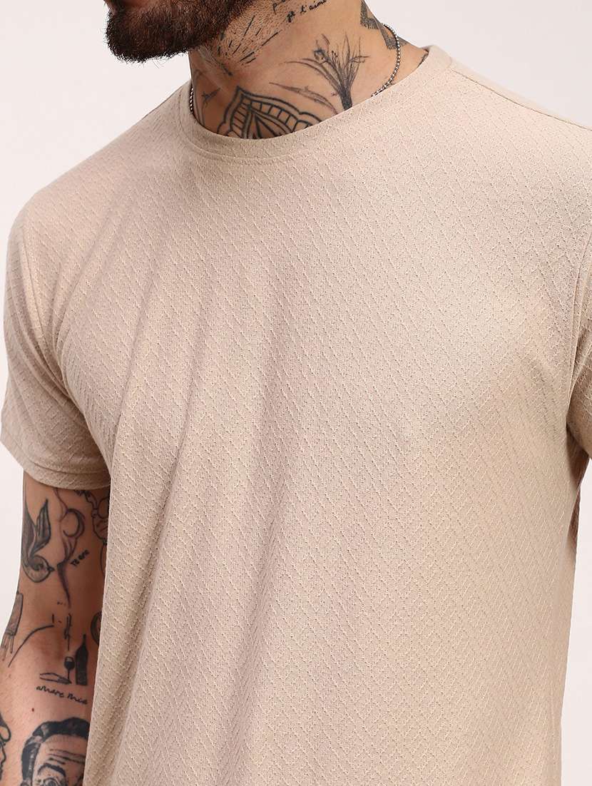 men solid short sleeve slim fit t-shirt - 21696274 - Standard Image - 5