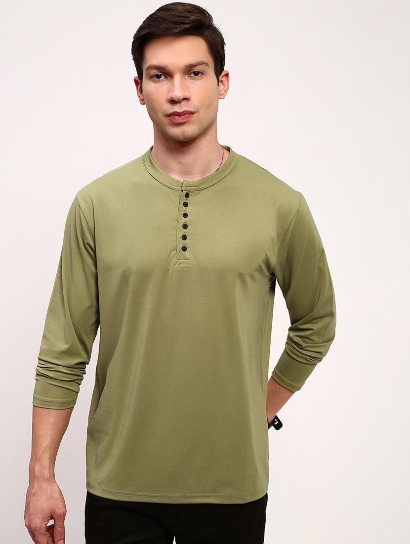 men solid long sleeve regular fit t-shirt - 21696279 - Zoom Image - 0