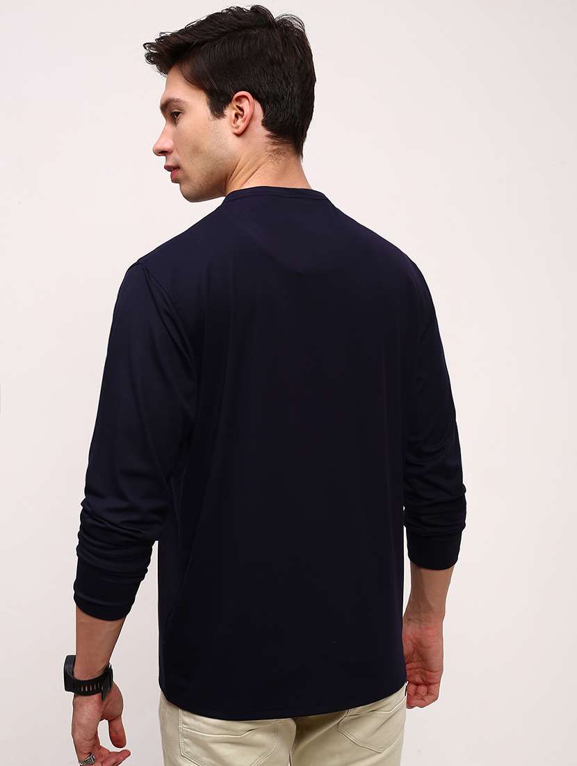 men solid long sleeve regular fit t-shirt - 21696289 -  Standard Image - 3