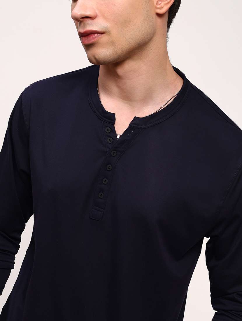 men solid long sleeve regular fit t-shirt - 21696289 -  Standard Image - 5