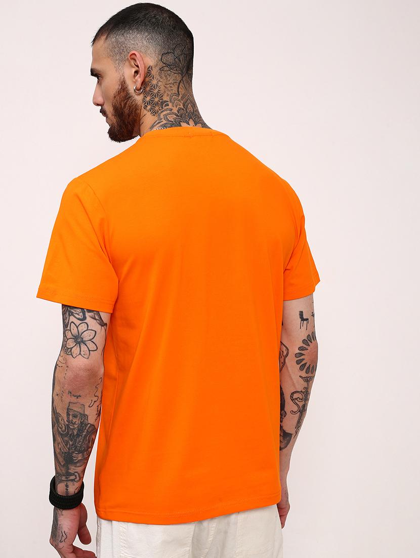 men placement print round neck t-shirt - 21696297 - Standard Image - 3