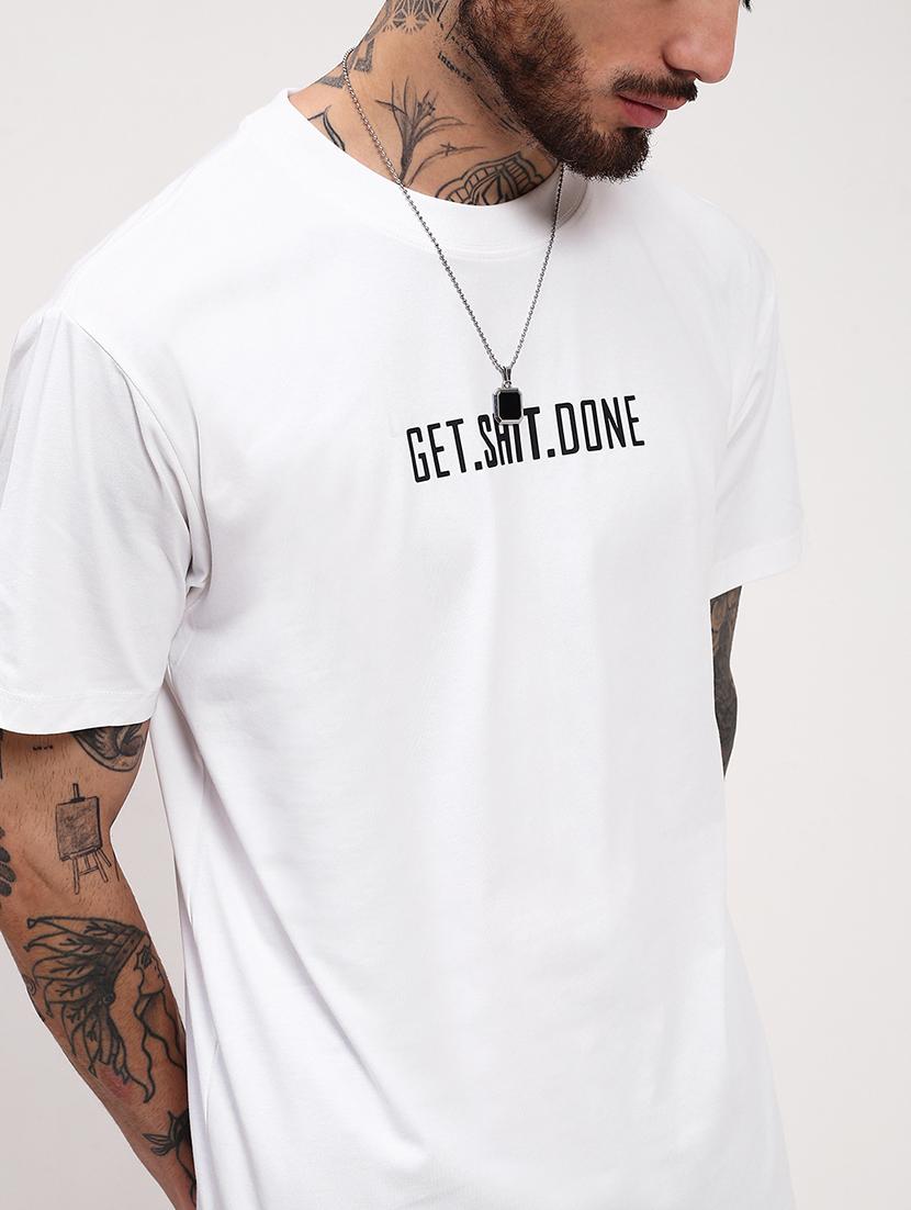 men chest print round neck slim fit t-shirt - 21696299 - Standard Image - 5