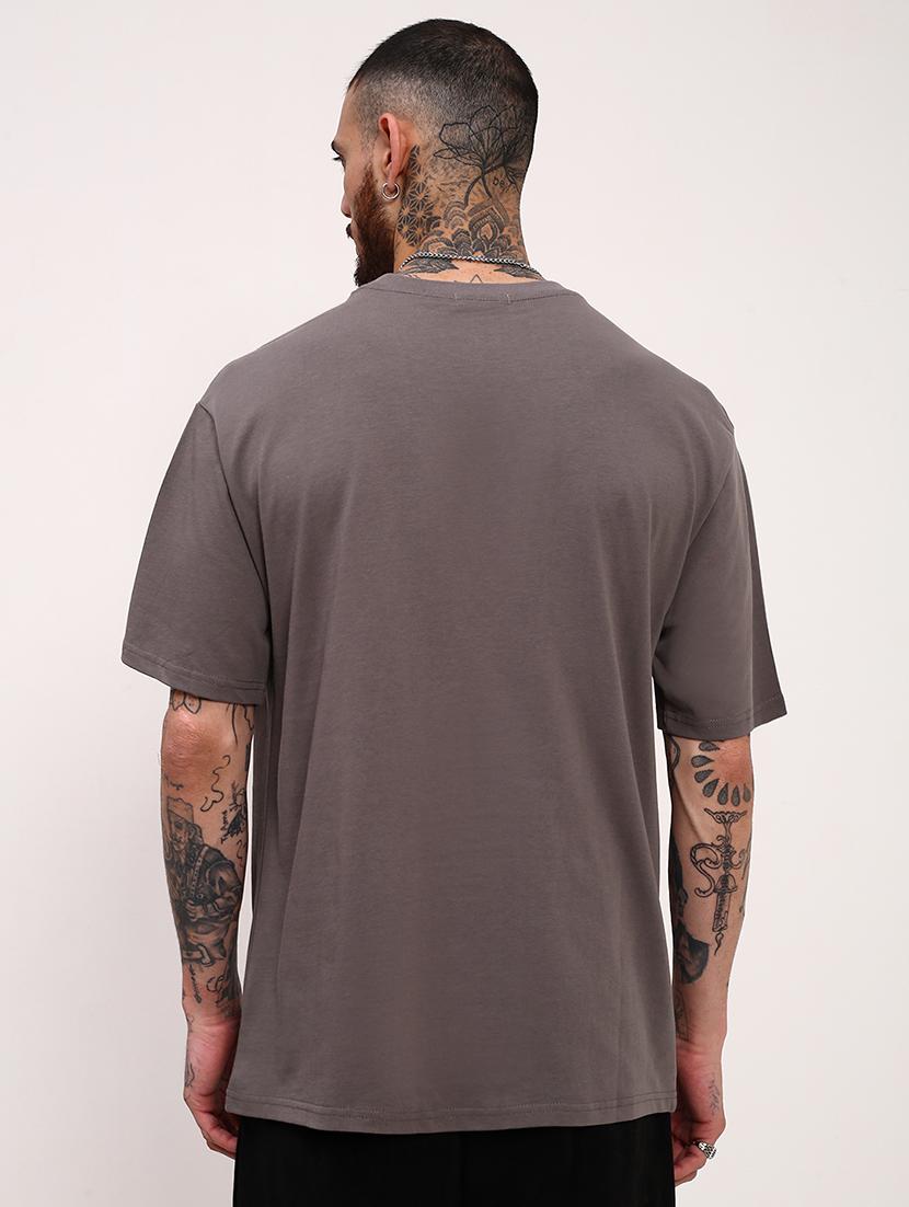 men solid short sleeve oversized t-shirt - 21696304 - Standard Image - 3