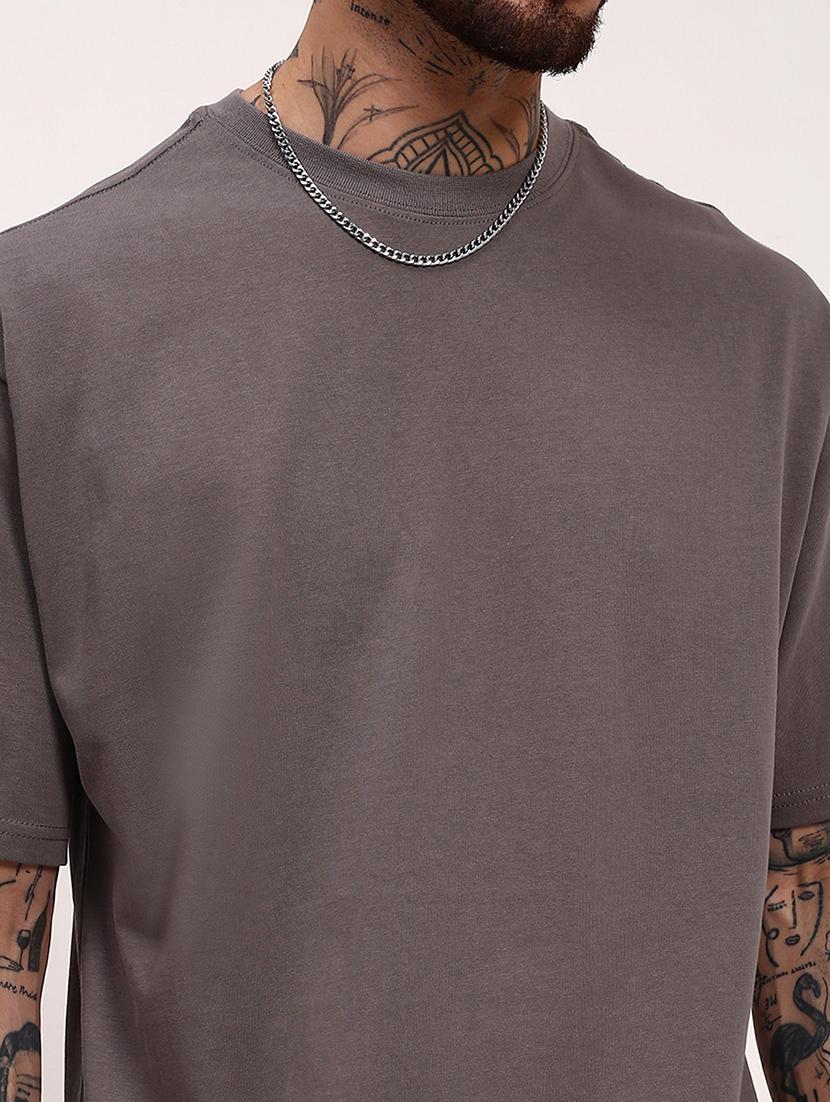 men solid short sleeve oversized t-shirt - 21696304 - Standard Image - 5