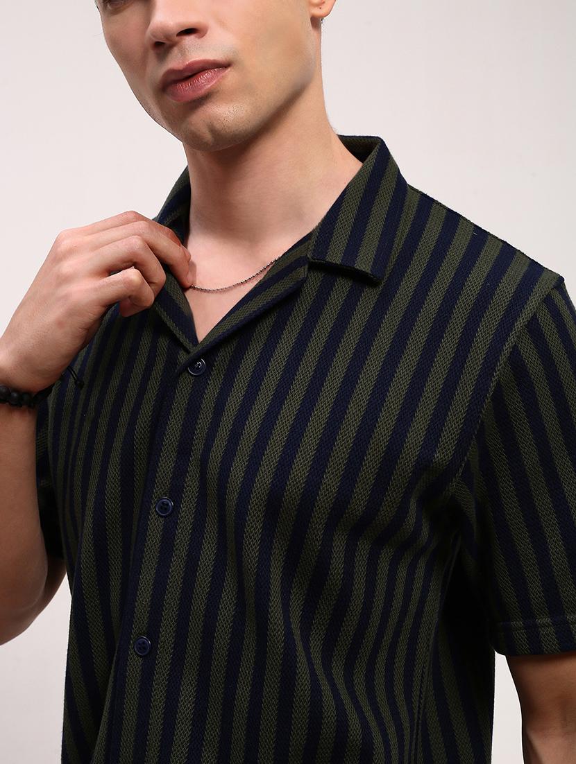 men striped short sleeves casual shirt - 21696329 - Standard Image - 5