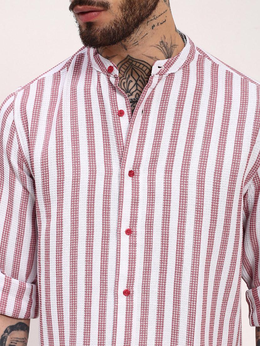 men striped long sleeves casual shirt - 21696337 - Standard Image - 5