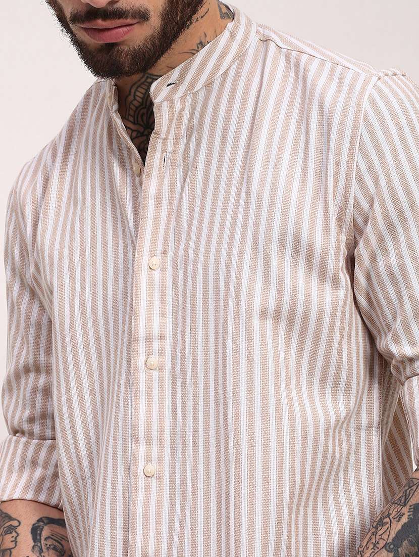 men striped long sleeves casual shirt - 21696342 -  Standard Image - 5