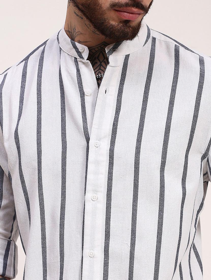 men striped long sleeves casual shirt - 21696347 - Standard Image - 5