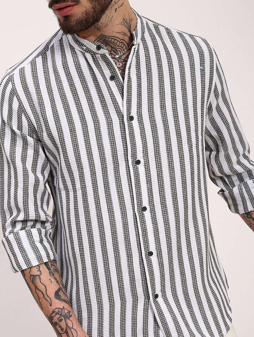 men striped long sleeves casual shirt - 21696348 -  Standard Image - 5
