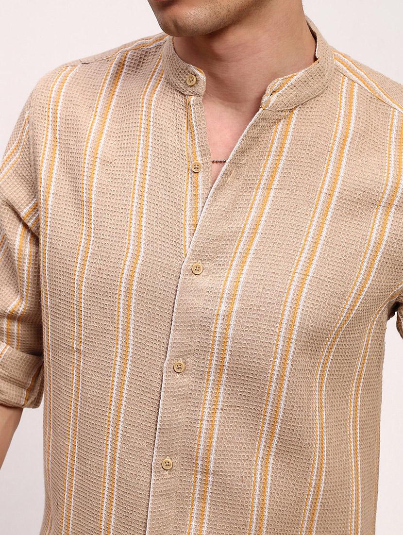 men striped long sleeves casual shirt - 21696350 - Standard Image - 5