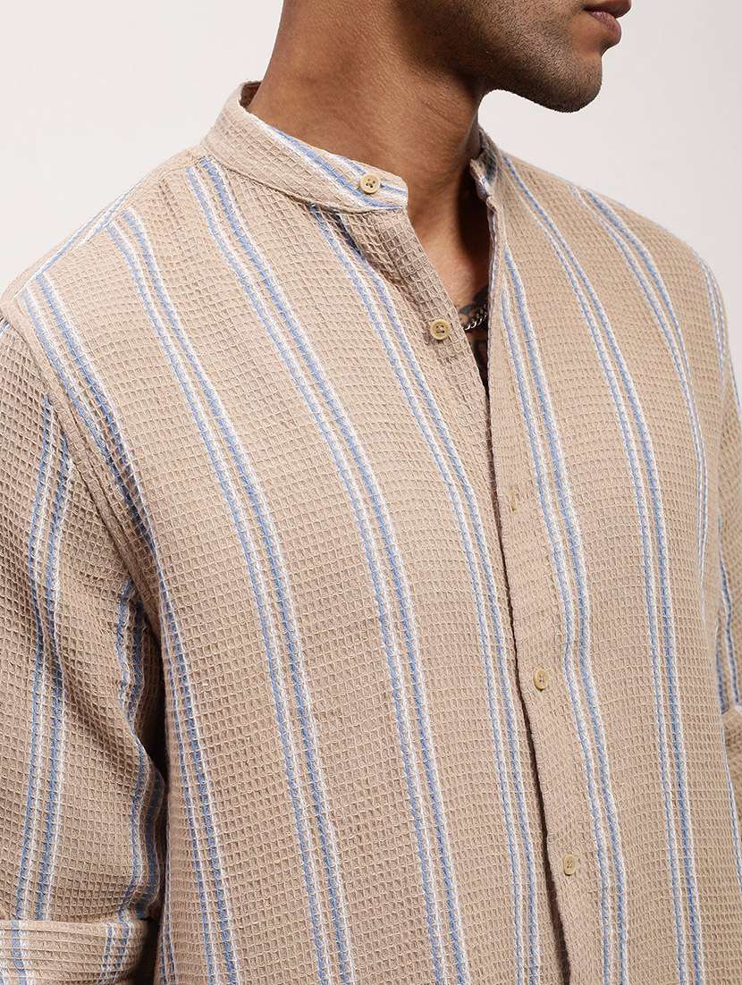 men striped long sleeves casual shirt - 21696355 -  Standard Image - 5