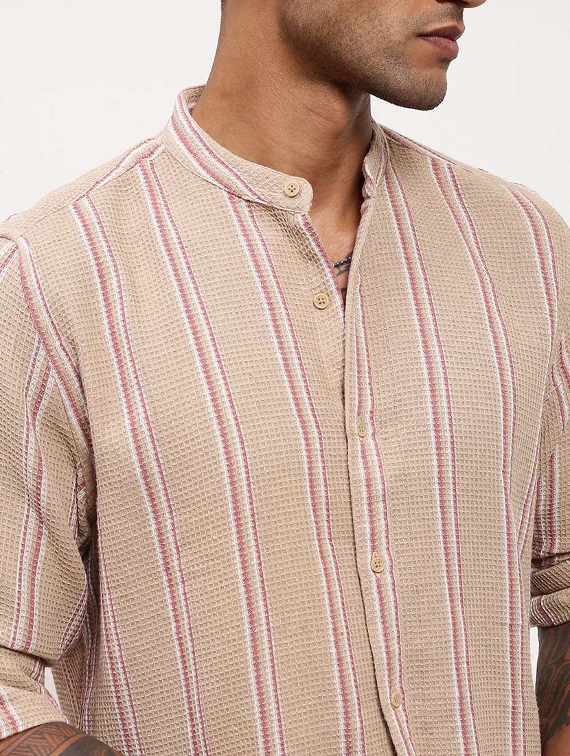men striped long sleeves casual shirt - 21696356 -  Standard Image - 5