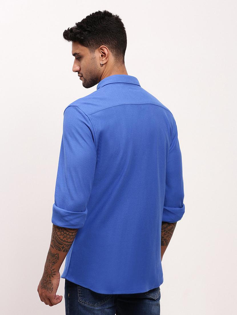 men solid long sleeves casual shirt - 21696381 - Standard Image - 3