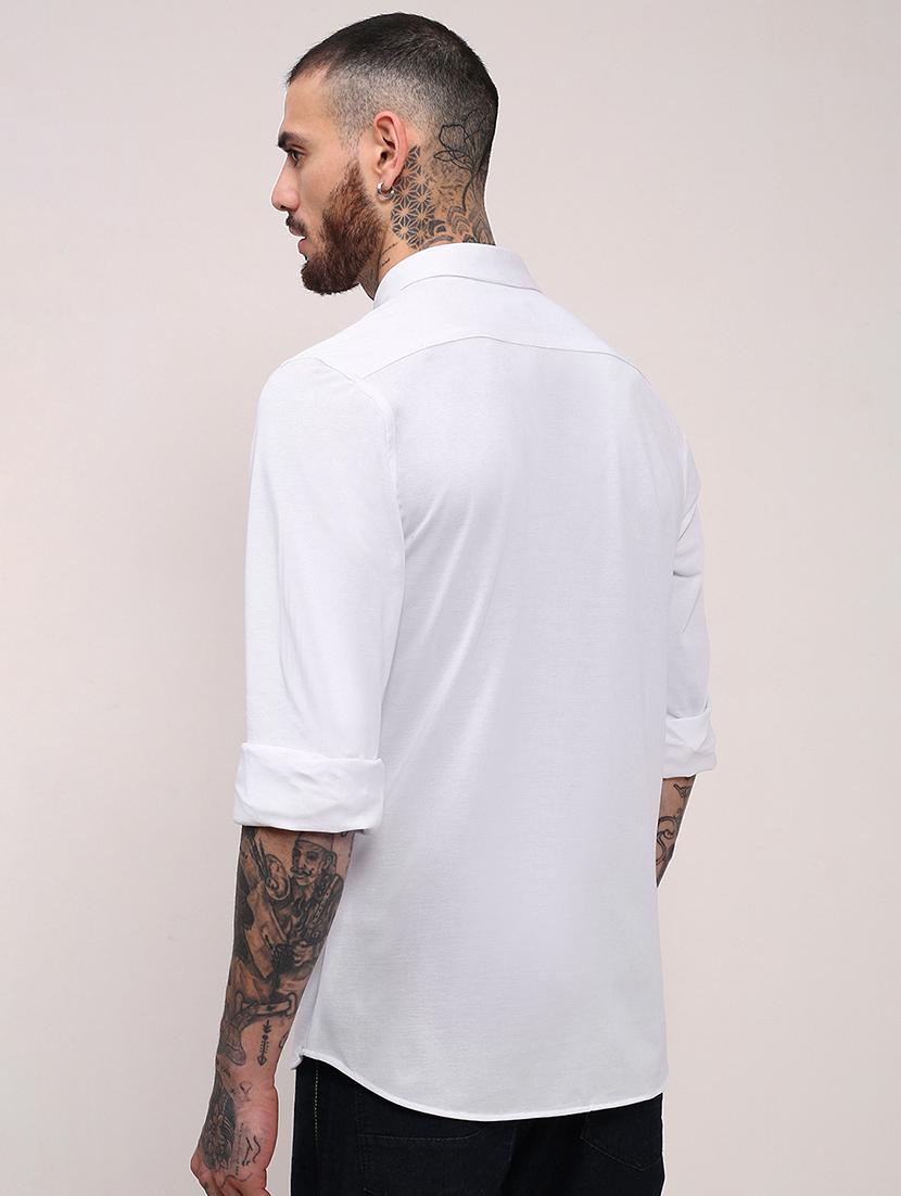 men solid long sleeves casual shirt - 21696384 - Standard Image - 3