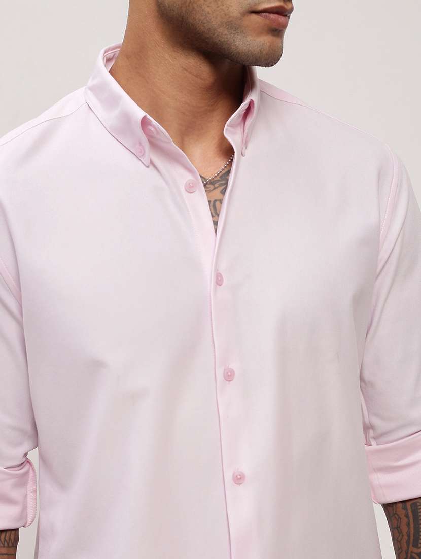 men solid long sleeves casual shirt - 21696387 -  Standard Image - 5