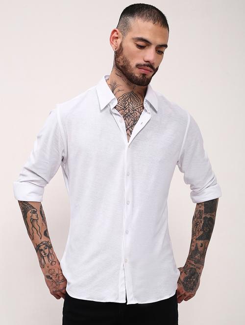 men solid long sleeves casual shirt - 21696388 -  Standard Image - 0