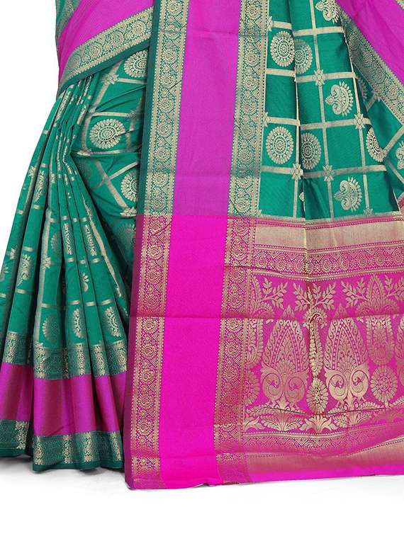 women self design kanjivaram saree - 21696611 -  Standard Image - 3