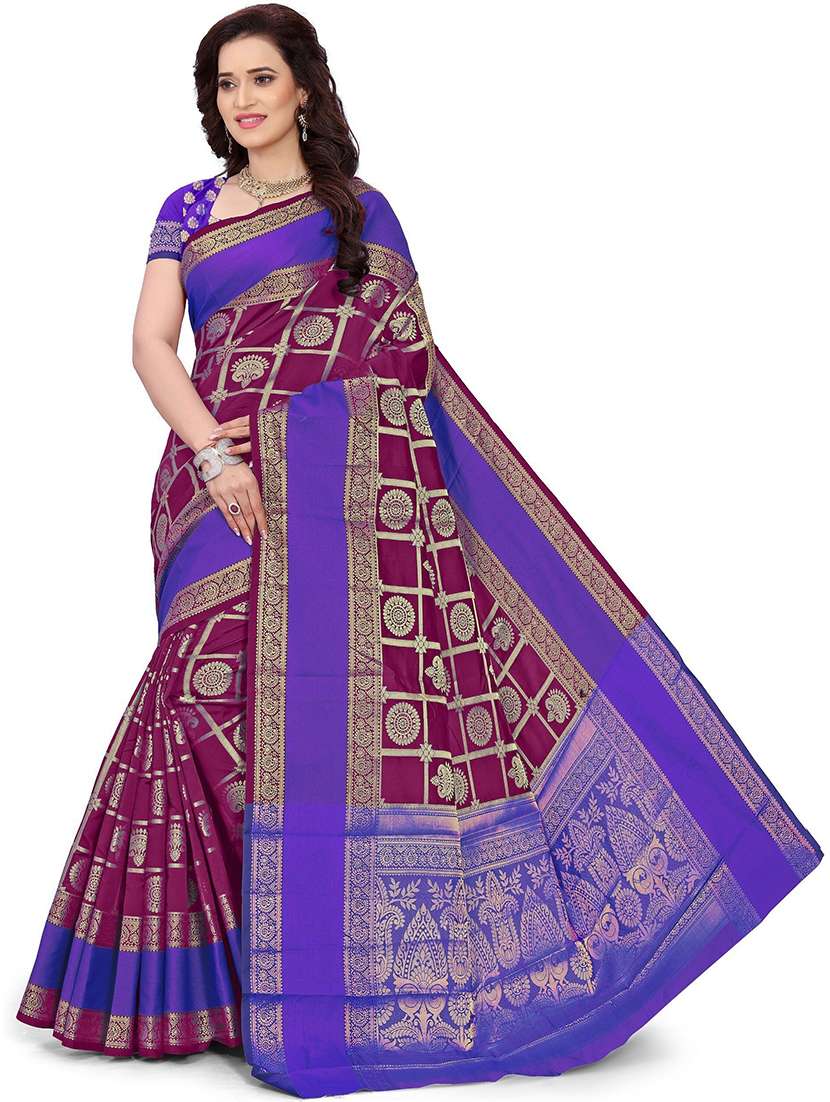women self design kanjivaram saree - 21696615 - Zoom Image - 0