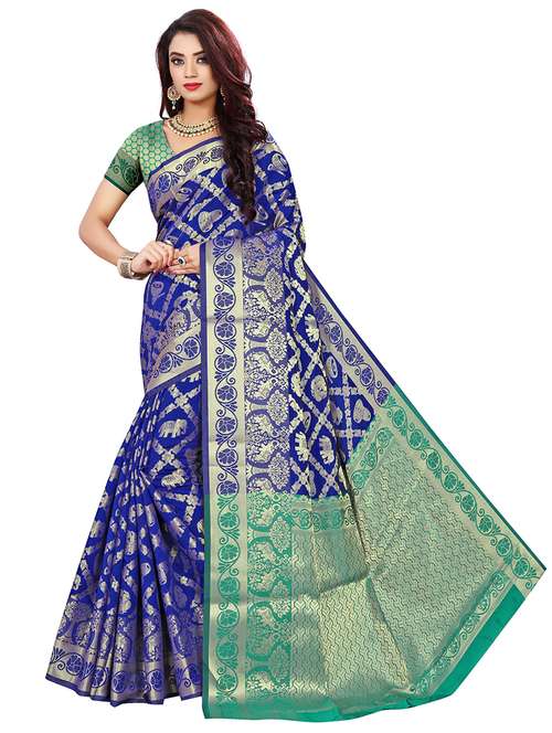 women self design banarasi saree - 21696714 - Standard Image - 0