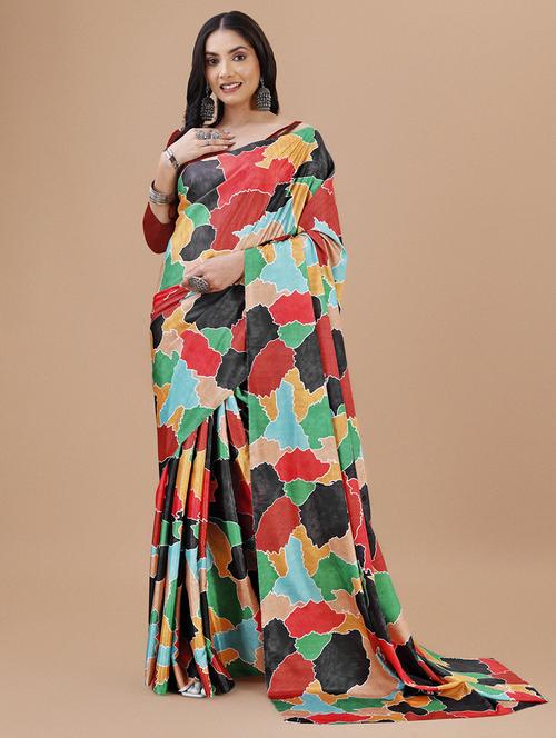 women multi color printed saree - 21696733 -  Standard Image - 0