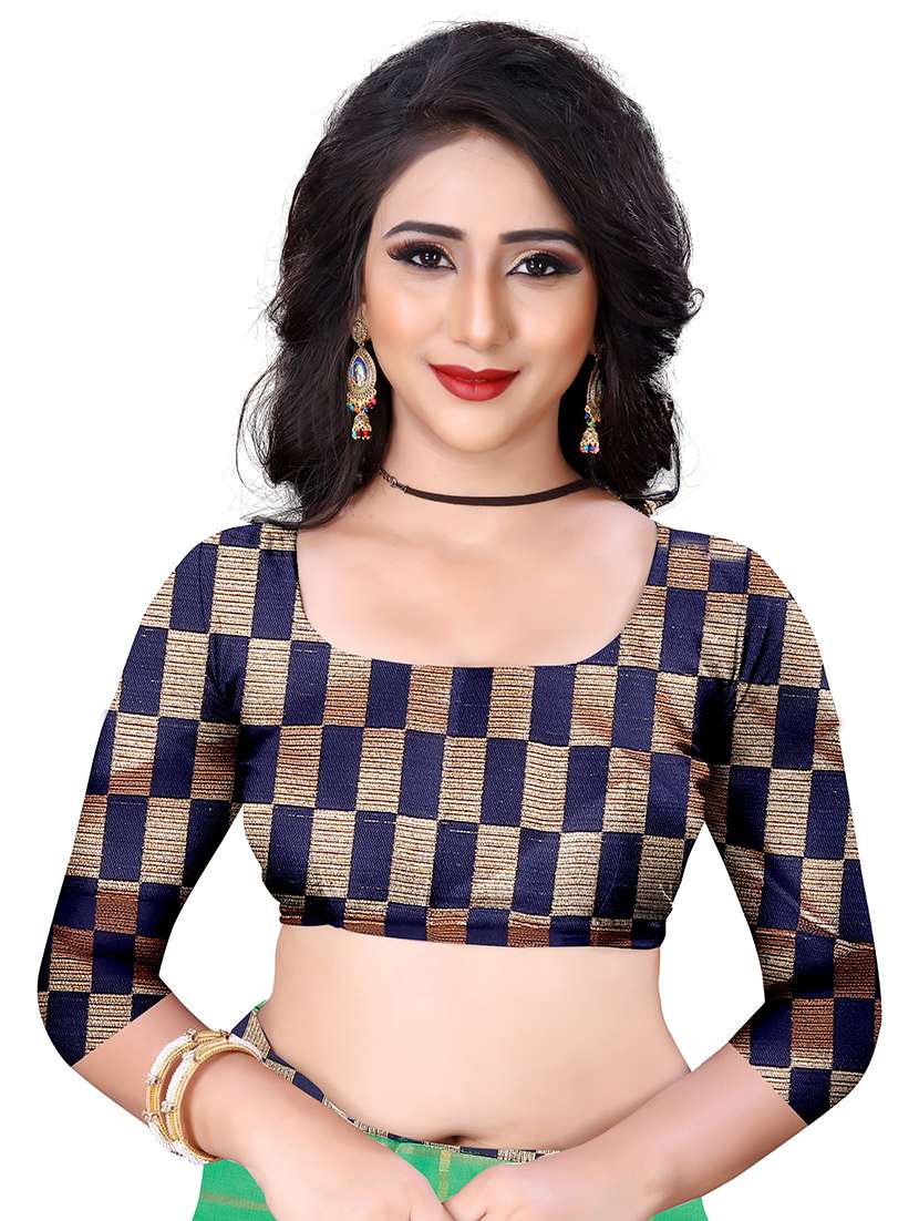 women checkereded lace work saree - 21696790 -  Standard Image - 3